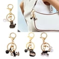 thumbnail image 4 of Giaone Music Note Keychain Music Cats Keyrings Bag Charm Car Keychain Bag Decoration, 4 of 15