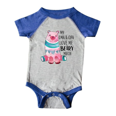 

Inktastic My Oma and Opa Love Me Beary Much with Cute Bear Gift Baby Boy or Baby Girl Bodysuit