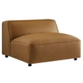 thumbnail image 5 of Modway Auren Vegan Leather Upholstered Modular Armless Chair in Camel, 5 of 10