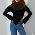 thumbnail image 4 of Womens Men Scarf  Knitting Wrap Sweater Multi-Use Knitted Autumn Winter Solid Color Scarf with Sleeves, 4 of 6