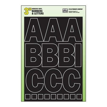 3" Silhouette Letters and Numbers Set, Black