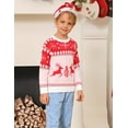 thumbnail image 2 of Totatuit Chandail de Noël Assorti pour la Famille Col Rond Rennes Flocons de Neige Chandail Tricoté Laid pour Hommes Femmes, 2 of 5