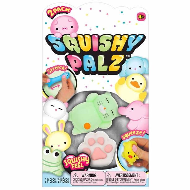 Ja-Ru Squishy Palz 2 Pack Gummy Feel Novelty Toy, Child, Random