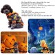 thumbnail image 4 of Disfraz de Halloween para mascotas, chaqueta con capucha, disfraz de araña de Halloween para mascotas, disfraz de Halloween para gatos y perros (calabaza, XL) brillar  Electrónica, 4 of 5
