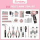 thumbnail image 2 of Kit de herramientas Sundpey 206 piezas con taladro eléctrico inalámbrico de 12 V, color rosa, 2 of 8