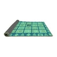 thumbnail image 2 of Ahgly Company Indoor Rectangle Abstract Turquoise Blue Modern Area Rugs, 2' x 4', 2 of 4