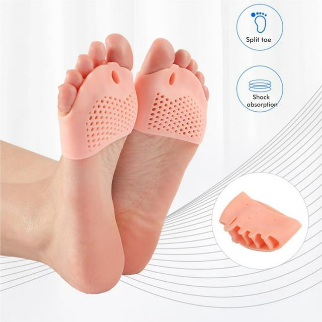 Silicone Toe Separator Cushion Forefoot Pad Practical Silicone Toe Separator for Silicone for Correcting Toes Foot Care Skin Color