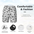 thumbnail image 3 of Sikiie Snake Print Men's Double Layer Swimming Trunks, Adjustable Waistband and Pockets Sports Swimming Trunks, Beach Swimwear-XX-Large, 3 of 6