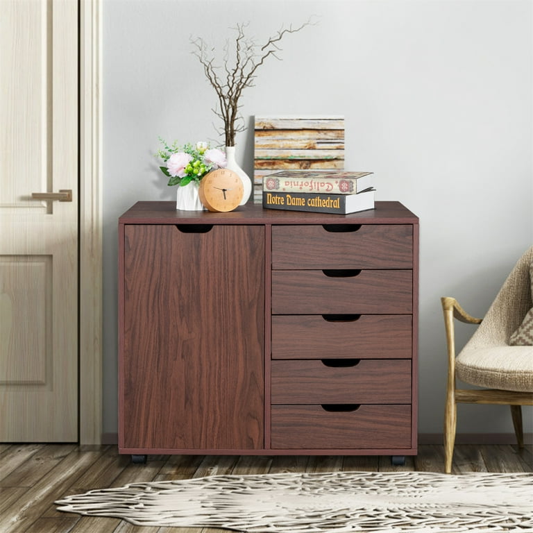 Dark brown filing cabinet discount