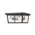 thumbnail image 5 of 3 Light Outdoor Flush Mount In Transitional Style 12 Inches Wide By 6 Inches High-Oil Rubbed Bronze Finish Z-Lite 568F-Orb, 5 of 6