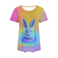 thumbnail image 4 of Xuyuer Happy Easter Family Matching Shirt Women Easter Sunday T-Shirt Cute Tie Dye Bunny Graphic Tee Holiday Short Sleeve Tops Funny Bunny T-Shirt Rabbit Graphic Tee Tops, 4 of 6