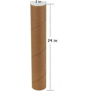 - Shipping Mailing Storage Poster Artwork Multipurpose Tube - Size 2 Inch X 24 Inch - 4 Pack Bundle