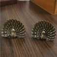thumbnail image 3 of PatungKu Peacocks Decors Figurines Brass Statue Peacocks Decorative Objects for Living Room,Bookshelf,Side Table Decorations, 3 of 7