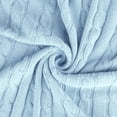 thumbnail image 5 of Unique Bargains Cable Knitted Bed Sofa Throw Blanket Light Blue 47" x 71", 5 of 8