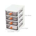 thumbnail image 2 of CRAFTHROU Small Plastic Drawer Storage Drawer Organizer Dustproof for Home Use 1Set, 2 of 6