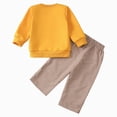 thumbnail image 4 of TOWED22 Toddler Baby Boy Girl Halloween Outfit Pumpkin Sweatshirts Pants Infant Kids Halloween Fall Winter Clothes,Yellow,12-18 M, 4 of 9