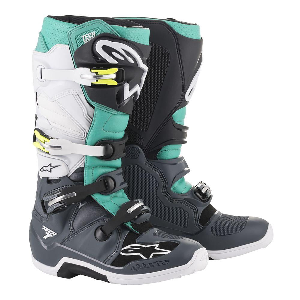 Alpinestars Tech 7 Boots Dark Gray/Teal 