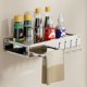thumbnail image 1 of Fiudx Ofertas flash del día Estante de cocina sin necesidad de perforar agujeros estante de especias montado en la pared gancho de múltiples funciones estante de almacenamiento de condimentos de pare, 1 of 6