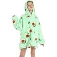 thumbnail image 2 of Wehilion 6-12YR Oversized Sweatshirt Hooded Blanket Sherpa Hoodie for Girls Boy Wearable Blanket Hoodie for Kids, 2 of 6