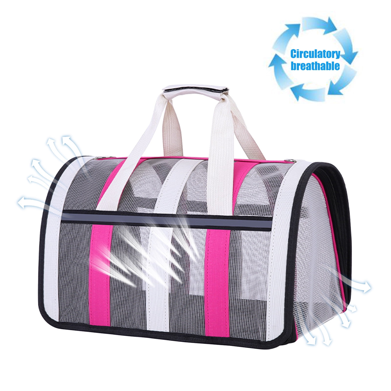 CCWADH Pet Carrier for Small Dogs, Cats, Puppy, Airline Approved Cat Carriers Dog Carrier Collapsible, Travel Handbag Bag for Cats Puppy(Hot Pink-L)
