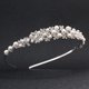 thumbnail image 5 of Diadema de diamantes de imitación para boda, corona de cristal y perlas de imitación para novia, damas de honor, Tiara, diadema, diseño Simple, cabello diario, 5 of 6