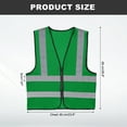 thumbnail image 2 of Uxcell High Visibility Reflective Safety Vest, Class 4 Construction Work Vest Smooth Zipper Front for Construction Safety Use Grass Green, 2 of 7