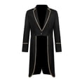 thumbnail image 2 of Long Tailcoat Magician, Pirate Coat, Victorian Frock Coat, Ringmaster Circus, Long Tailcoat Magician Costume Gold Trim Victorian Frock Coat Ringmaster Circus Outfit for Movie Night, Black L, 2 of 6