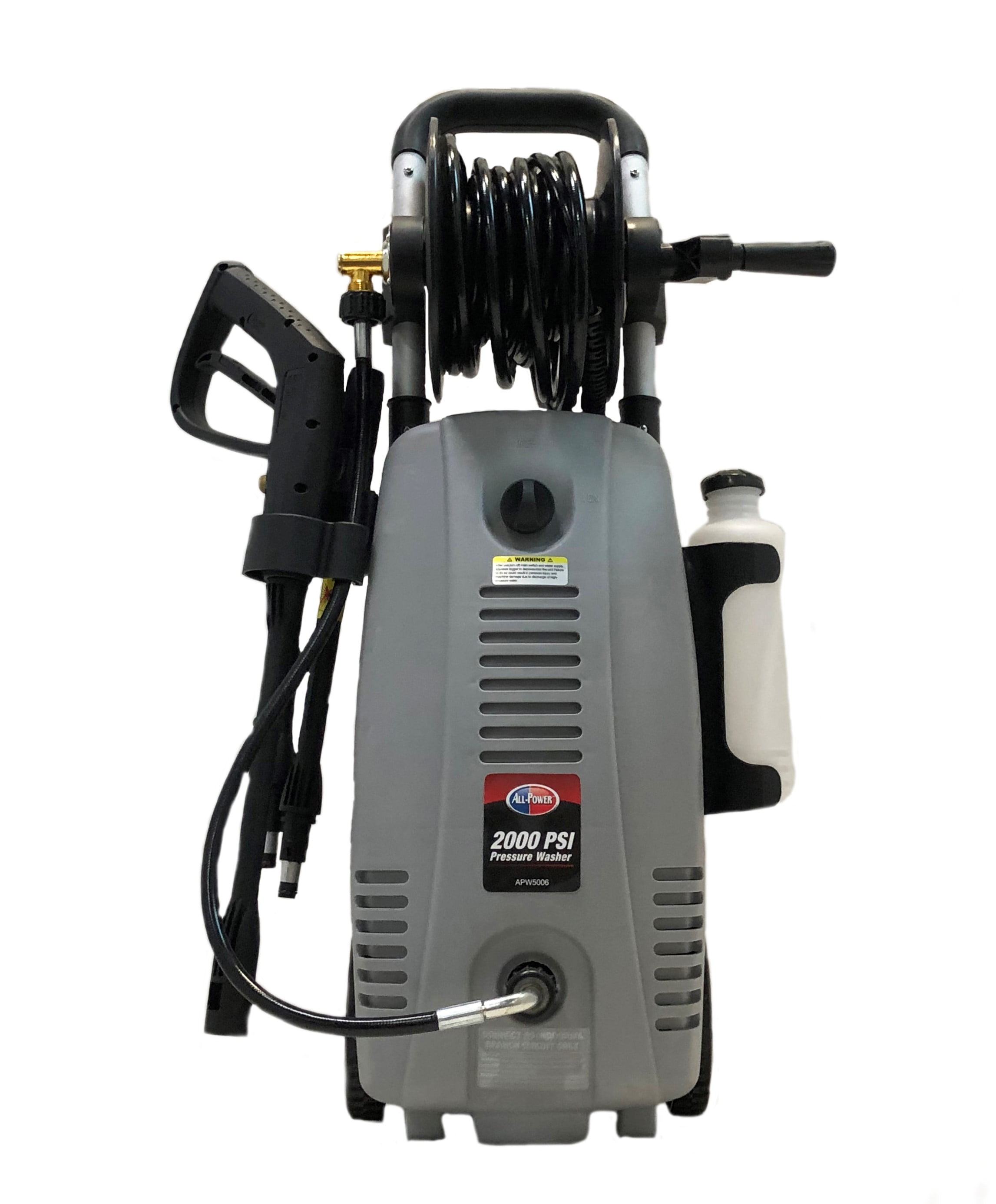 All Power 2000 PSI 1.6 GPM Electric Pressure Washer With Hose Reel for