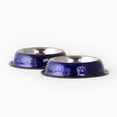 thumbnail image 1 of 2 Pack Stainless Steel Dark Blue 16 Oz. Pet Dog Cat Bowl, 1 of 2