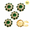 Dark green diamond with gold base, variant on 5-Piece Crystal-Stud Cufflinks Set, 2.2 x 2.2 cm Copper Dress Shirt Sleeve Buttons, Luxe French Style, Sparkling Rhinestone Accents, Versatile Men & Women Accessory for Formal and Casual Wear