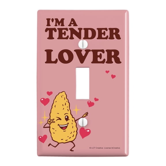 I'm a Tender Lover Chicken Nugget Funny Humor Plastic Wall Decor Toggle Light Switch Plate Cover