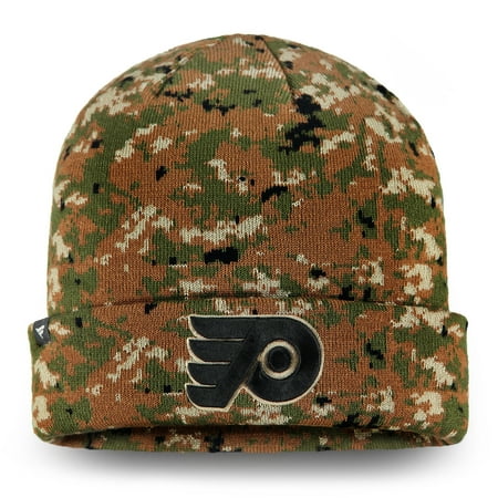 Military Flyers - Philadelphia Flyers Fanatics Branded Authentic Pro Military Appreciation Cuffed Knit Hat - Camo - OSFA