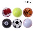 thumbnail image 4 of KAKOWELY 6 pelotas de entrenamiento deportivas de goma de simulación para exteriores (tenis, baloncesto, béisbol, rugby, billar)., 4 of 5