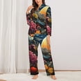 thumbnail image 2 of Wukai Sunset Floral Fantasy Landscape Print Women's Pajama Set,PJ Set,Lounge Sets For Women Soft Long Sleeve Sleepwear Comfort and Style-XX-Large, 2 of 7