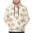 thumbnail image 4 of KLL Kawaii Bear Print Mens Hoodie Long Sleeve Casual Pullover Hooded Sweatshirt Fashion Drawstring Hoodies with Pocket-3X-Large, 4 of 6