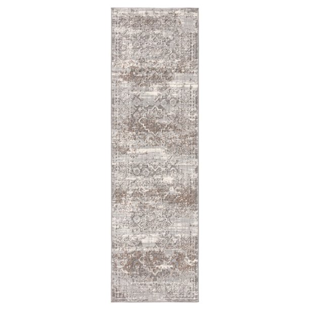 Jaipur Living Pinneo Geometric Light Gray/ Tan Runner Rug 2'6"X8
