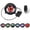 A, variant on Demon Eye LED Headlight Kit, Remote Control Animated Eye Projector with Multiple Color Modes, Universal Retrofit Decorative Light for Cars & Motorcycles
