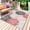 Pink Red Grey, variant on Pink Grey Sunflowers Outdoor Rug for Patio/Deck/Porch, Non-Slip Large Area Rug 6 x 9 Ft, Boho Rustic Floral Vintage Blossom Indoor Outdoor Rugs Washable Area Rugs, Camping Rug Carpet Runner