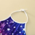 thumbnail image 3 of Quealent Fourth of July Outfits for Toddlers Kids Baby Girl Outfit Star Print Overall Toddler Independence Day Jumpsuit Purple,2-3 Years, 3 of 5