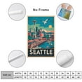 thumbnail image 2 of Vintage Seattle Cityscape Retro U.S. Tourism with Iconic Architecture & Culture Canvas Poster, 2 of 8