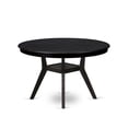 thumbnail image 2 of East West Furniture Ferris 7 Piece Round Dining Room Set in Black Finish, 2 of 7