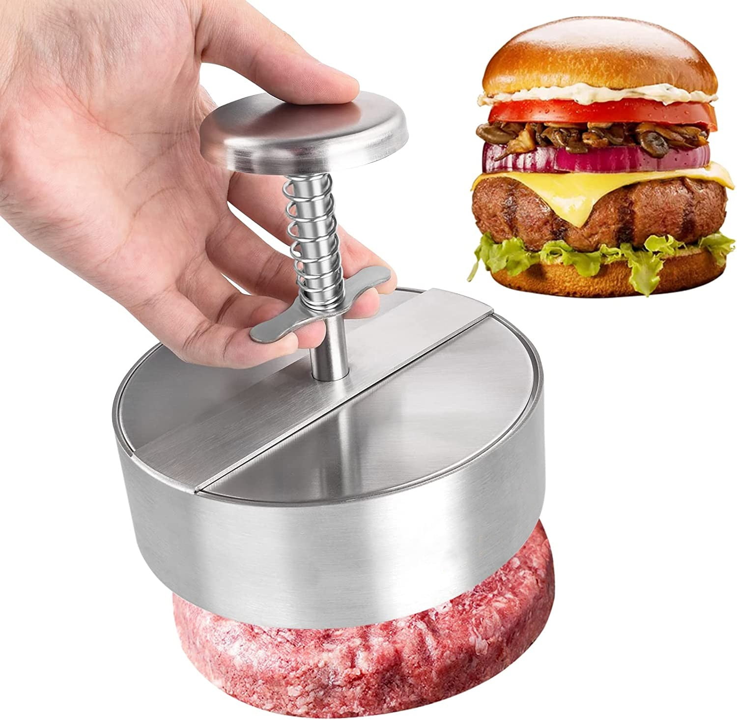Non-stick Burger Press, Pattie Press Hamburger Patty Maker Baking Mold