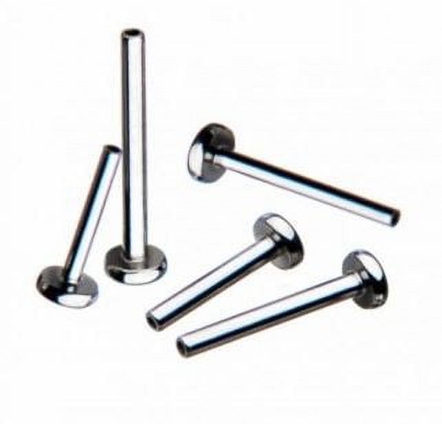 Labret Body Jewelry F136 Titanium Threadless 14 gauge Post High Polish 1/4"" (1.6*6mm)