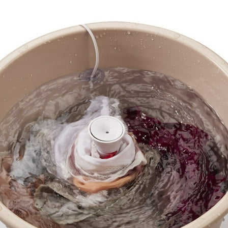 ETHZZLE Mini Portable Washing Machine 1 Piece White Plastic Compact for Students and Travel Use