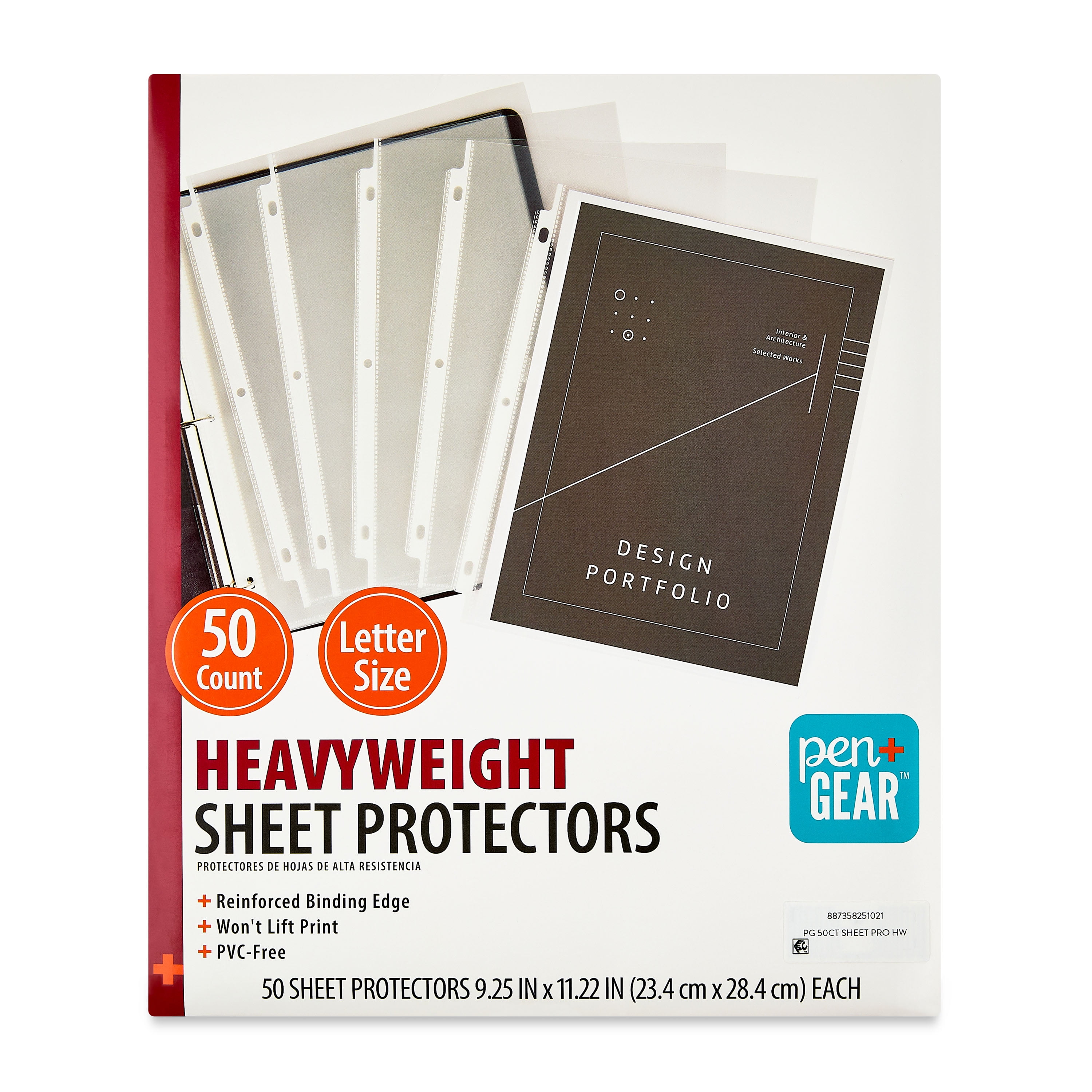 (4 pack) Pen+Gear Letter Size Heavyweight Sheet Protectors, 8.5" x 11", 50 Count