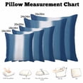 thumbnail image 5 of Throw Pillow Covers, Navy Blue Striped 16x16 Pillow Covers for Couch/Sofa/Bed, Blue White Ombre Farmhouse Gradient Decorative Square Linen Cushion Pillowcase for Home Decor, 5 of 9