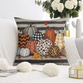 thumbnail image 2 of Happy Halloween Pumpkin Throw Pillow Covers Spider Bat Pillow Cover Sofa Bed Throw Cushion Cover for Living Room Decoration,18x18 Inch (2Pcs), 2 of 6