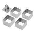 thumbnail image 3 of Stainless Steel Mousse Crumpet Rings Weldless High Temperature Resistance Making Muffin Tart Ring Mold Set Rectangle, 3 of 6