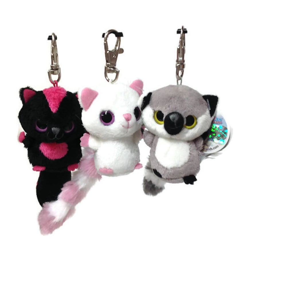 YooHoo & Friends Loonee Owl Mini Plush Clip Keychain 3" Purple