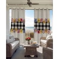 thumbnail image 6 of Colorful Flowers Blackout Curtains for Bedroom Living Room Darkening Curtains 90 Inch Spring Floral Elegant Pastoral Rustic Black Out Window Curtain Privacy Window Treatment Grommet Drapes 52"x90"x2, 6 of 9